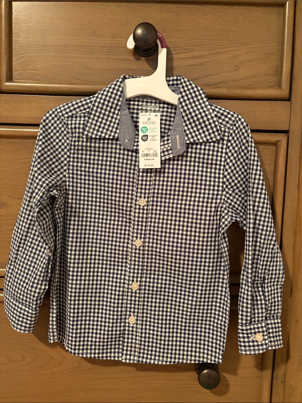 NWT Oshkosh checkered shirt